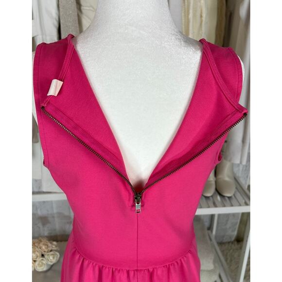 Old Navy Women's Size M Bright Pink Tank Skater Knee Length Dress #0274 - Picture 5 of 8
